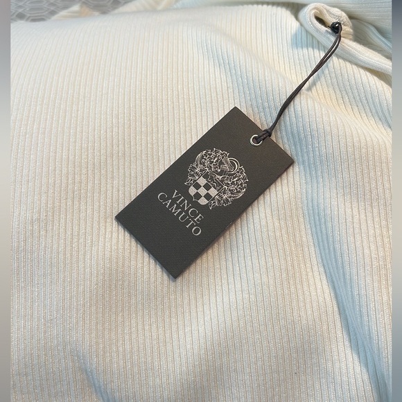 NWT,VINCE CAMUTO,Tulle & Ruffle Mock Neck Softly Ribbed Sweater,Gorgeous1X - Picture 5 of 10